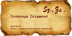 Szobonya Zsigmond névjegykártya